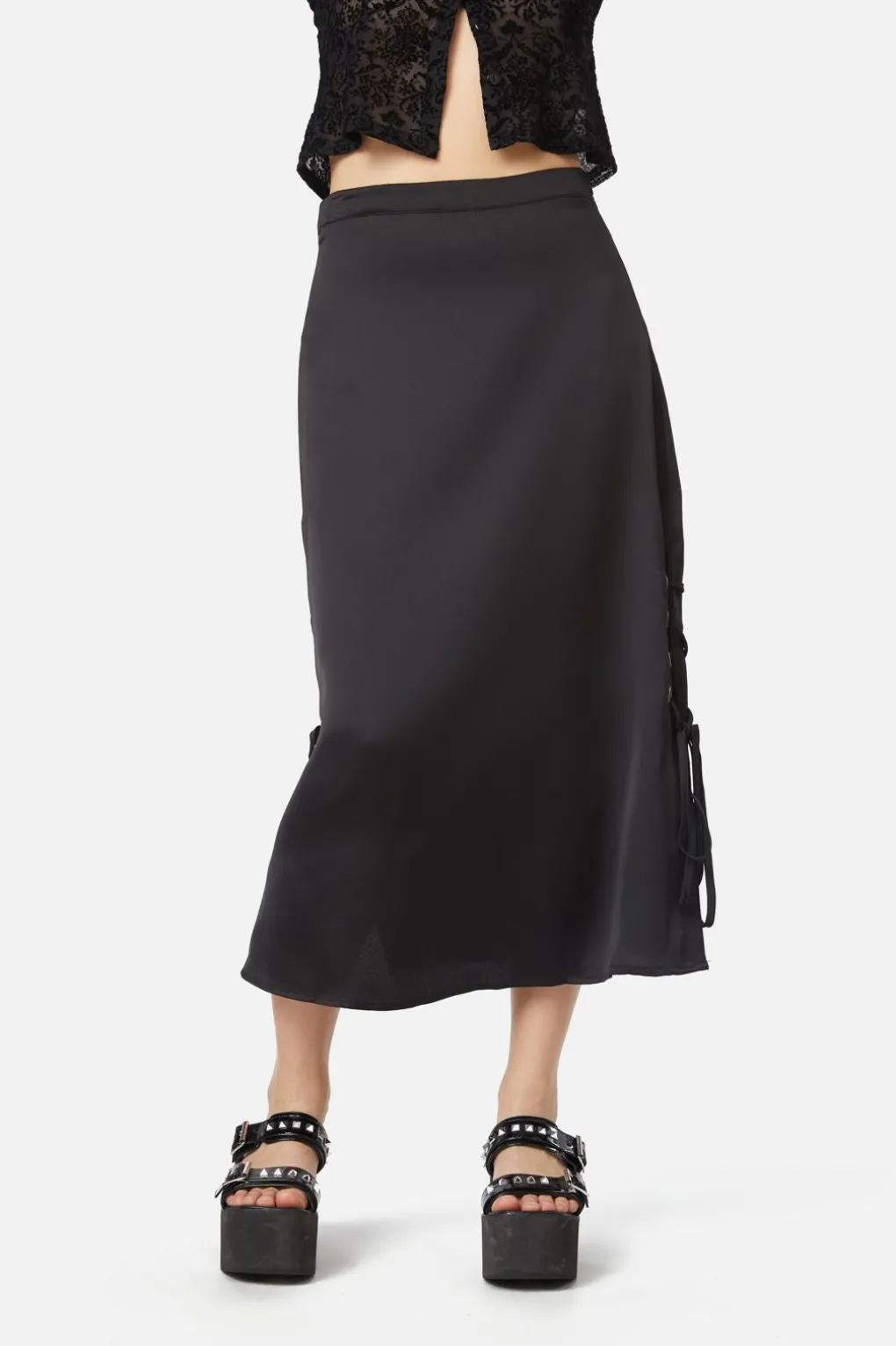 Lizzie Satin Bias Skirt