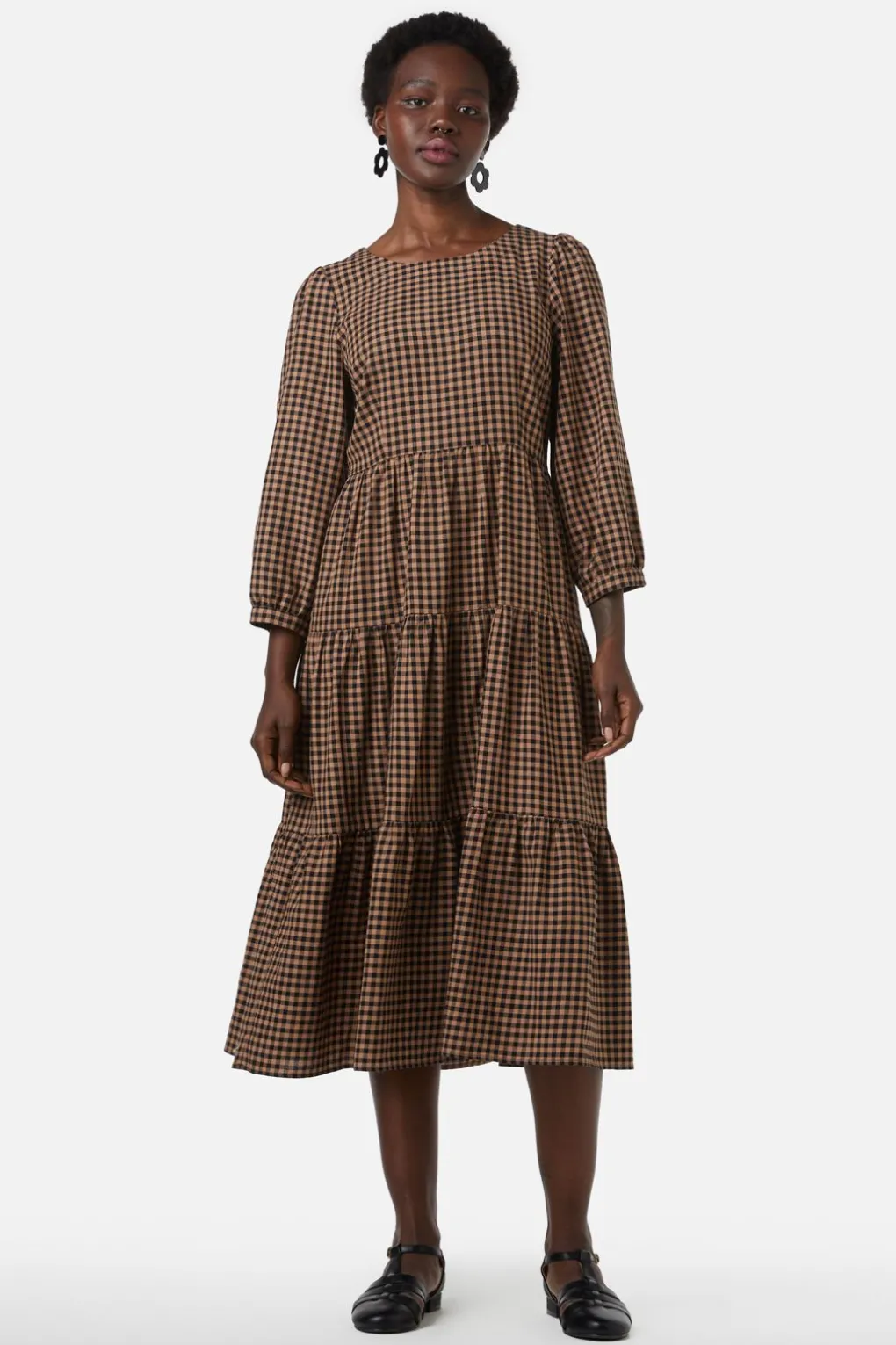 Lola Check Midi Dress