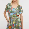 Majolica Viscose Baby Doll Dress