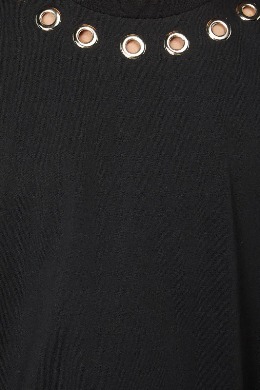 Metal Eyelet Oversized Tee