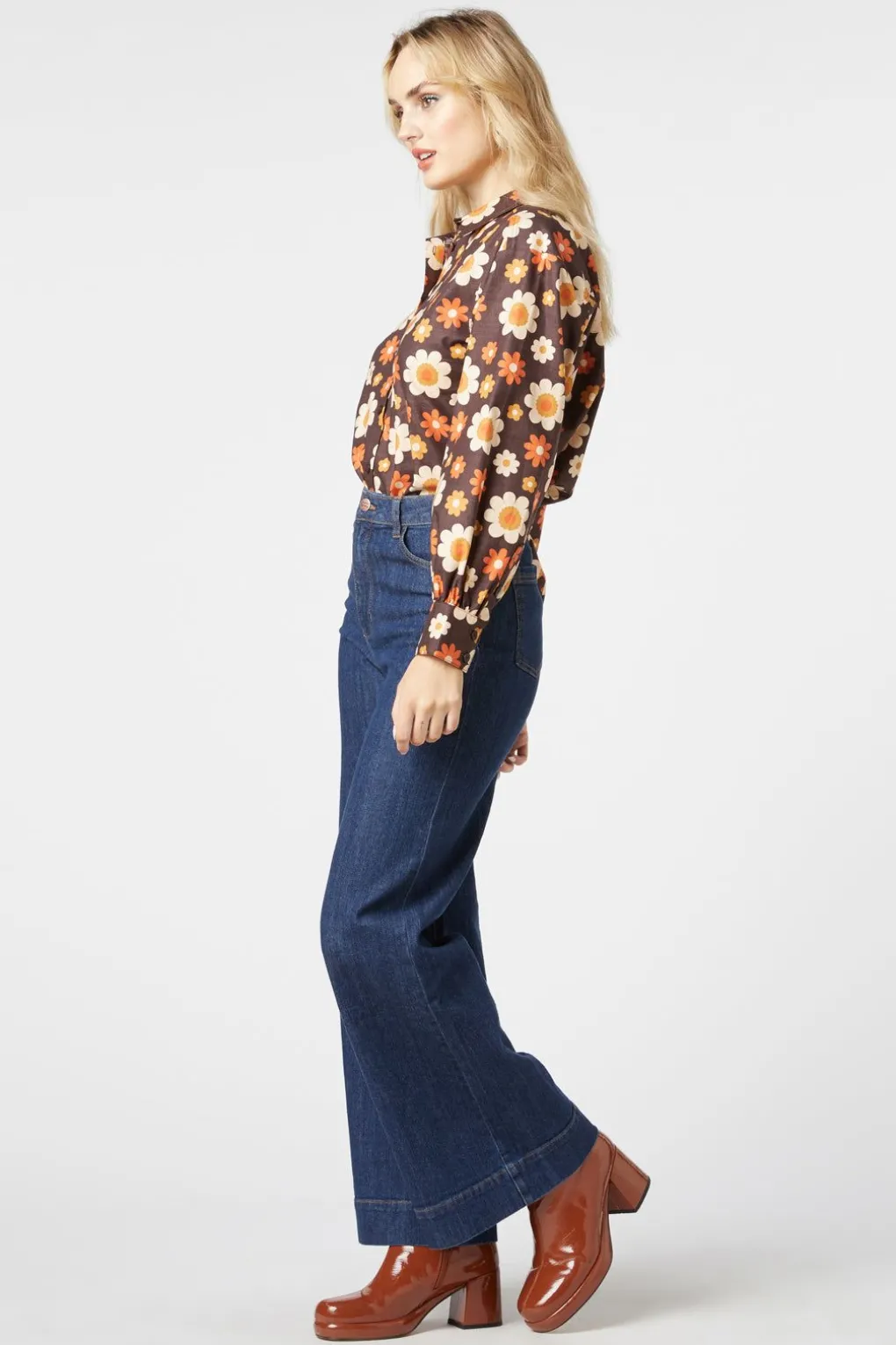 Miss 60'S Flower Shirt