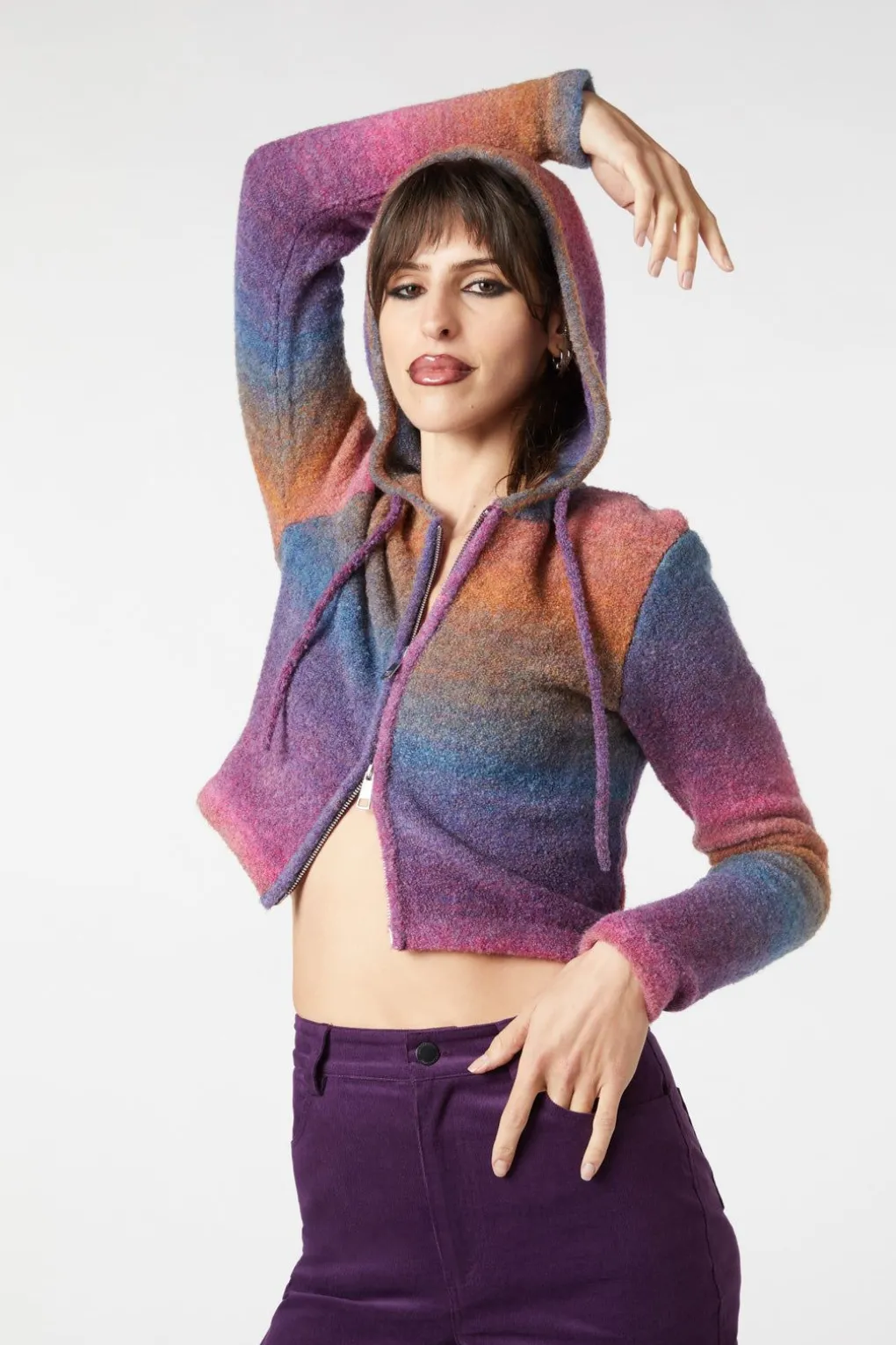 Moss Zip Knit Cardi