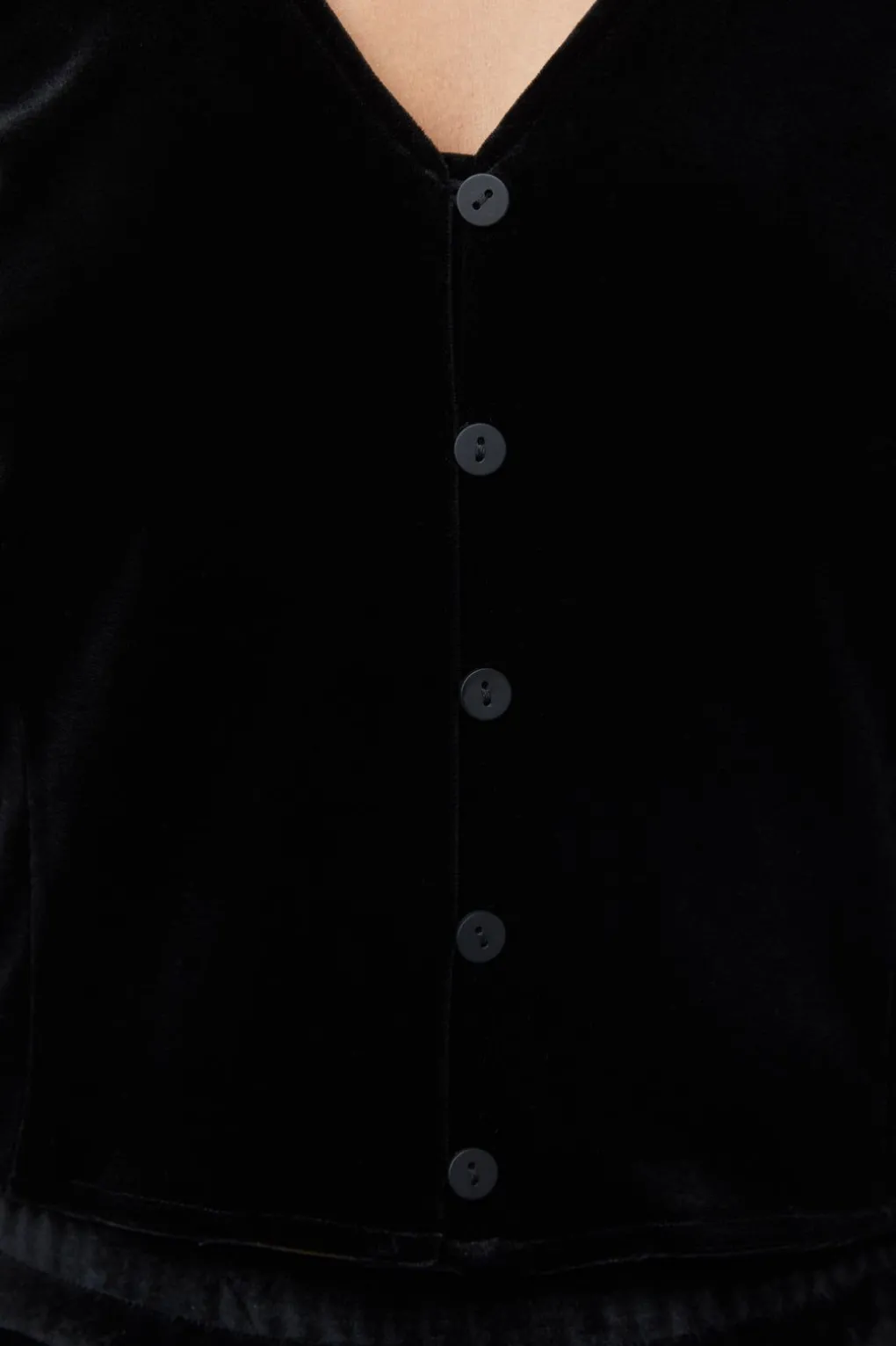 Obsidian Velvet Flare Top