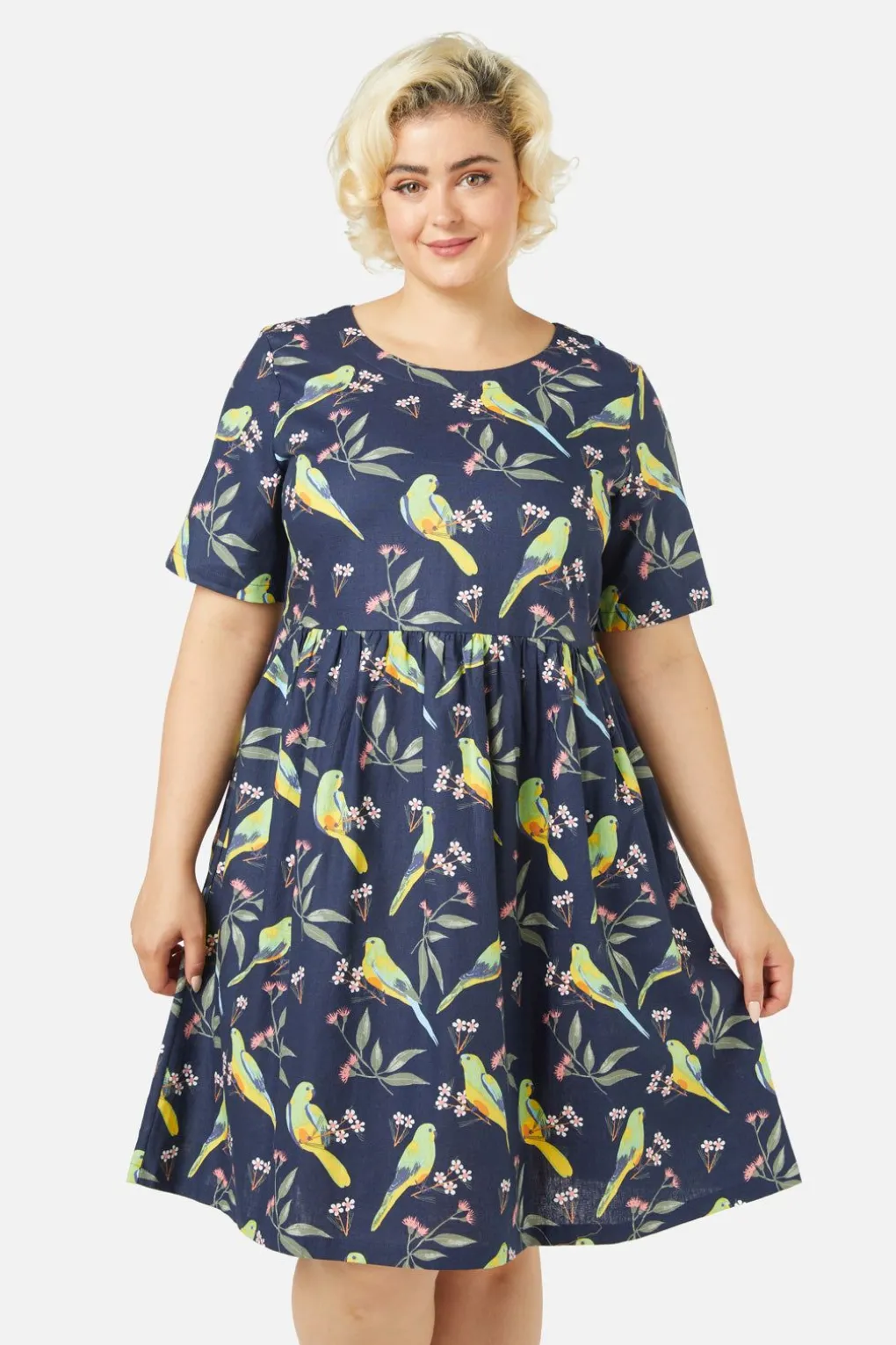 Parrot Smock Dress