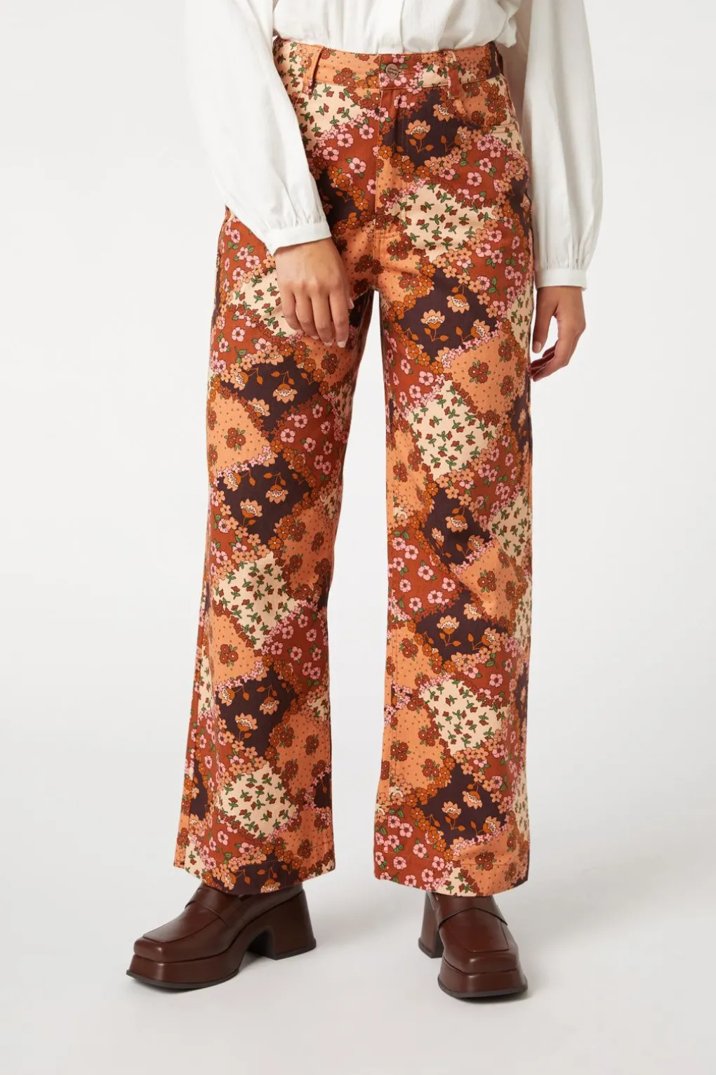 Patchwork Flower Jean