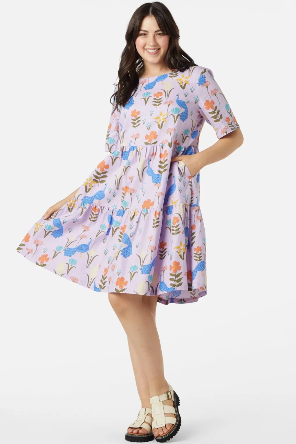 Peacock Mini Dress