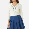 Petal Embroidered Cardi