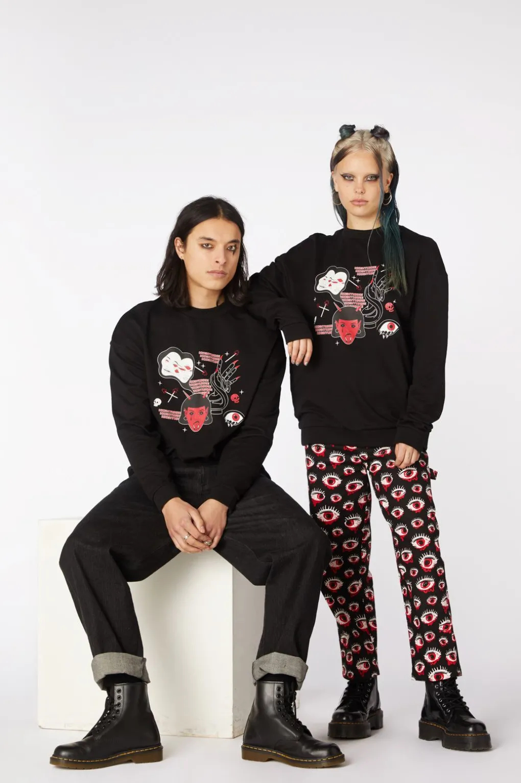 Print Goth Sweater