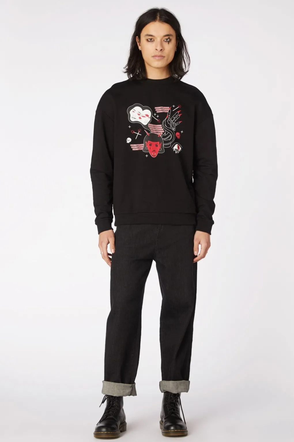 Print Goth Sweater