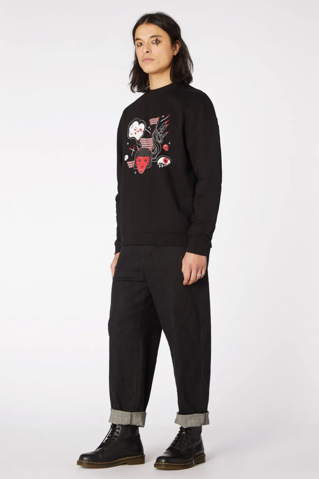 Print Goth Sweater