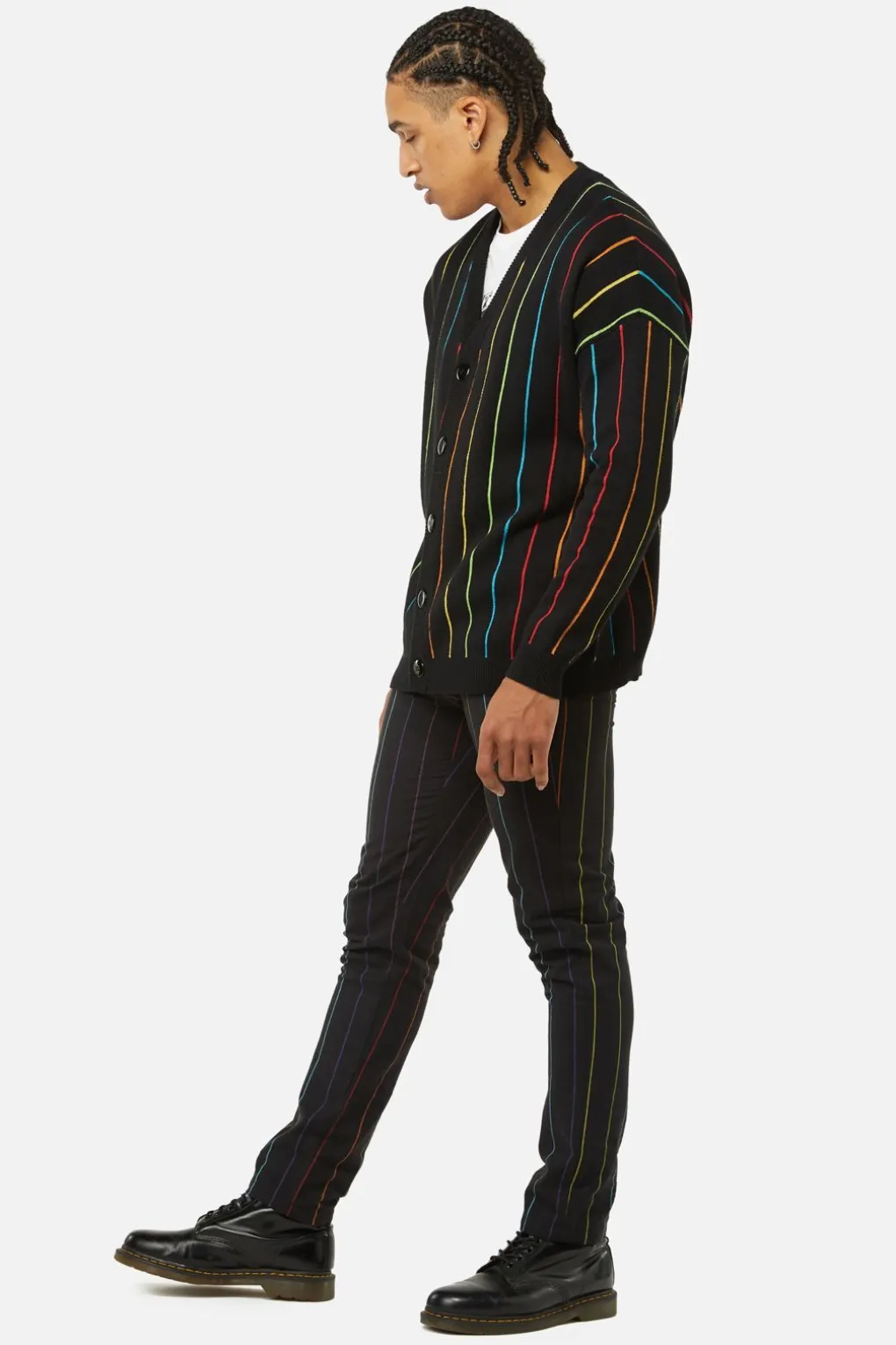 Rainbow Pin Stripe Os Cardi