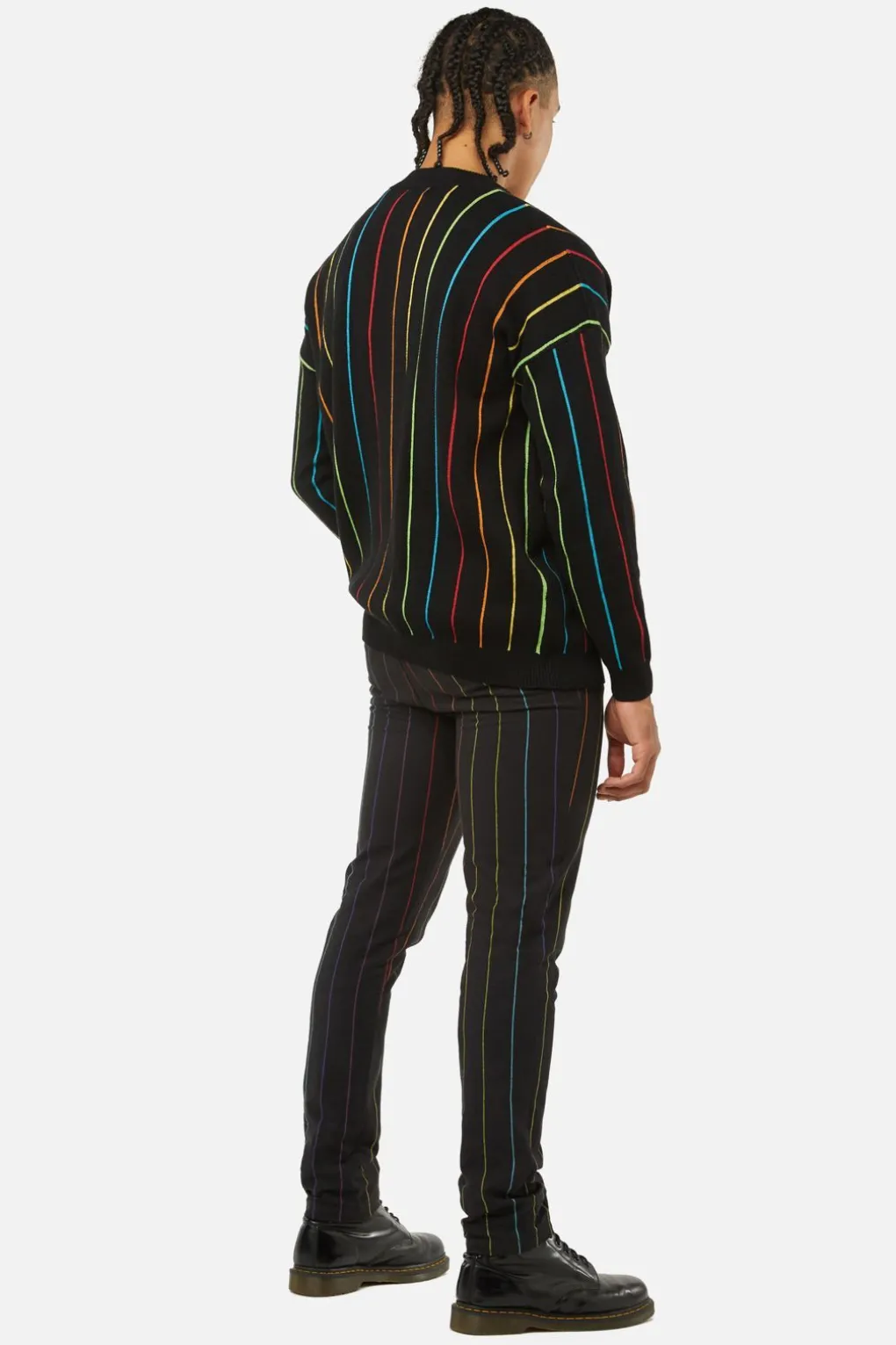 Rainbow Pin Stripe Os Cardi