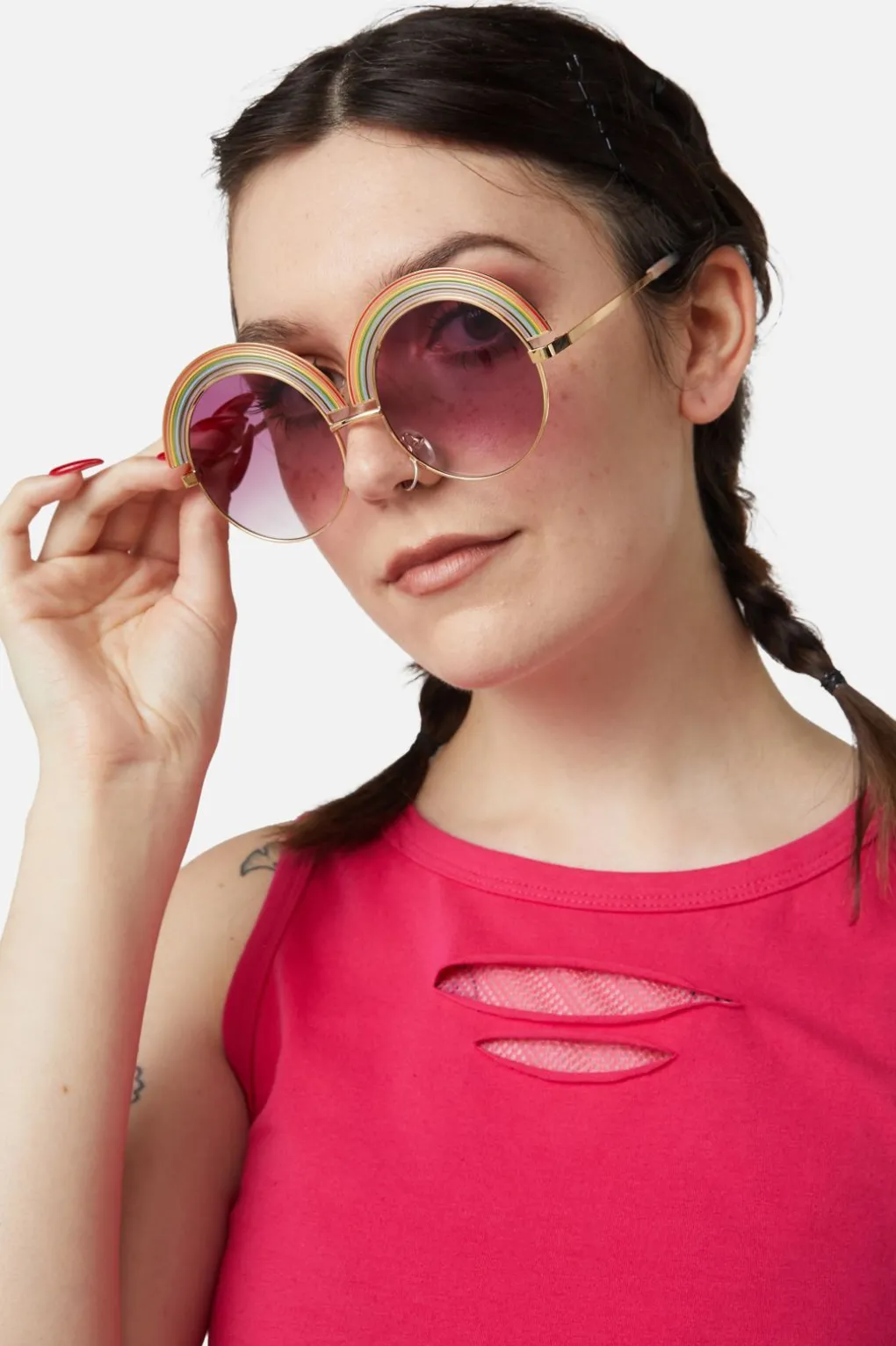 Rainbow Round Glasses