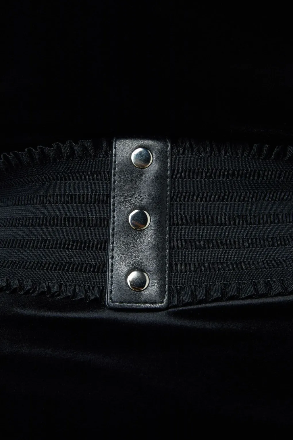 Ruffle Trim Waist Belt