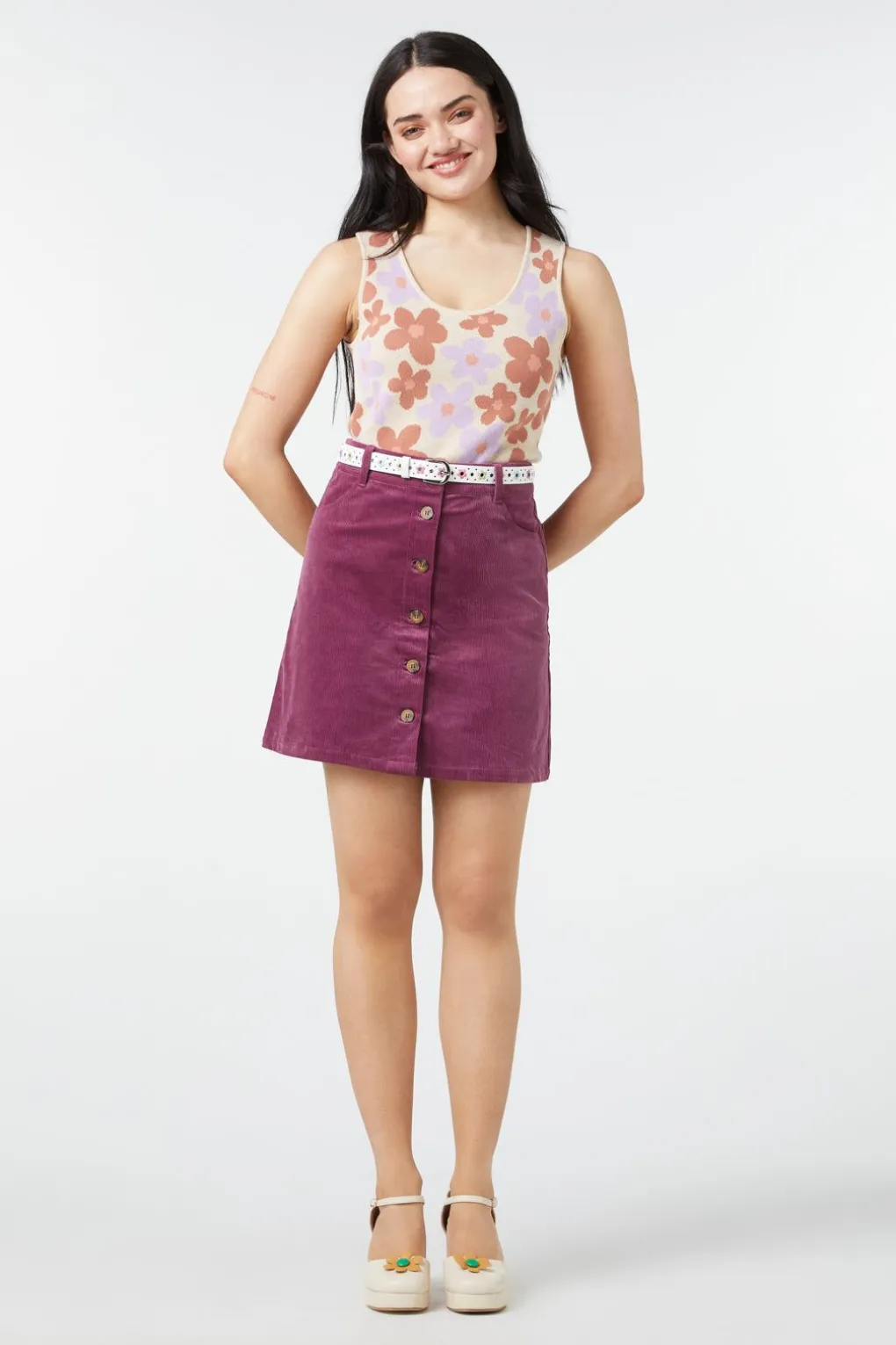 Samantha Cord Skirt
