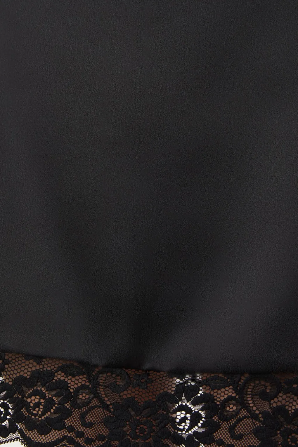 Satin Lace Slip Mini Skirt