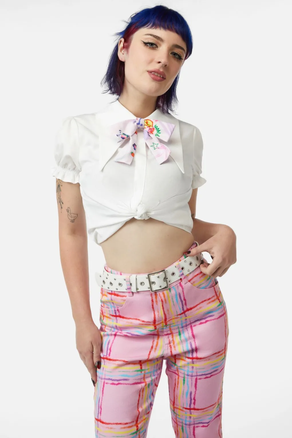 Square Buckle Stud Belt