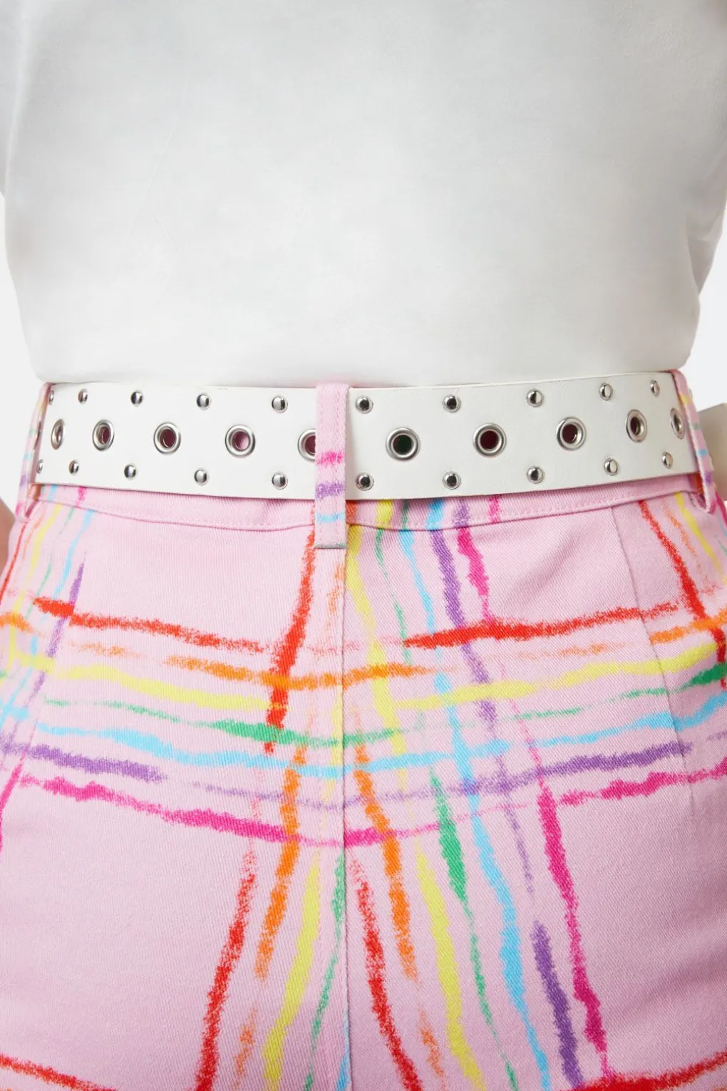 Square Buckle Stud Belt