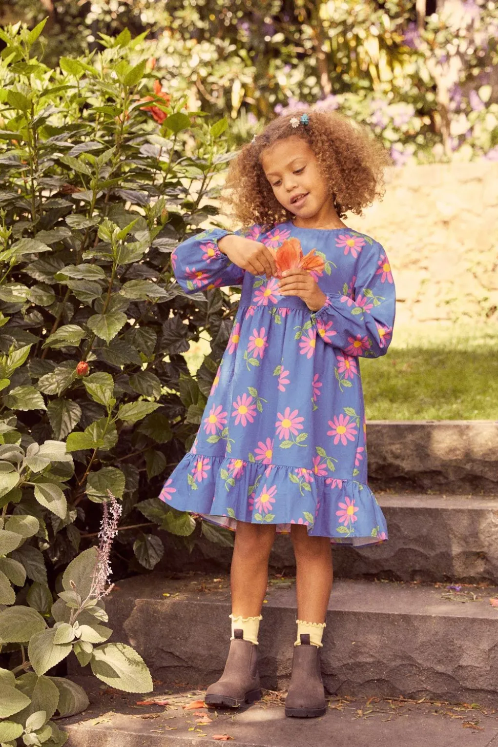 Swirly Daisy Kids Dress