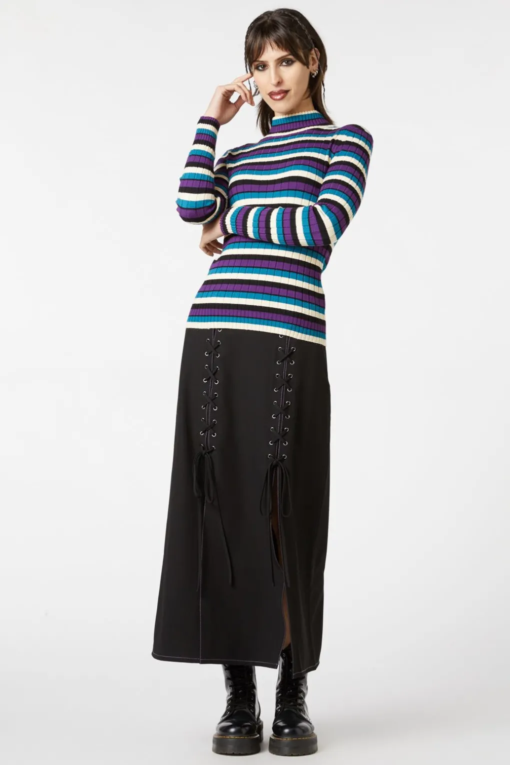 Tabby Stripe Skivvy Knit