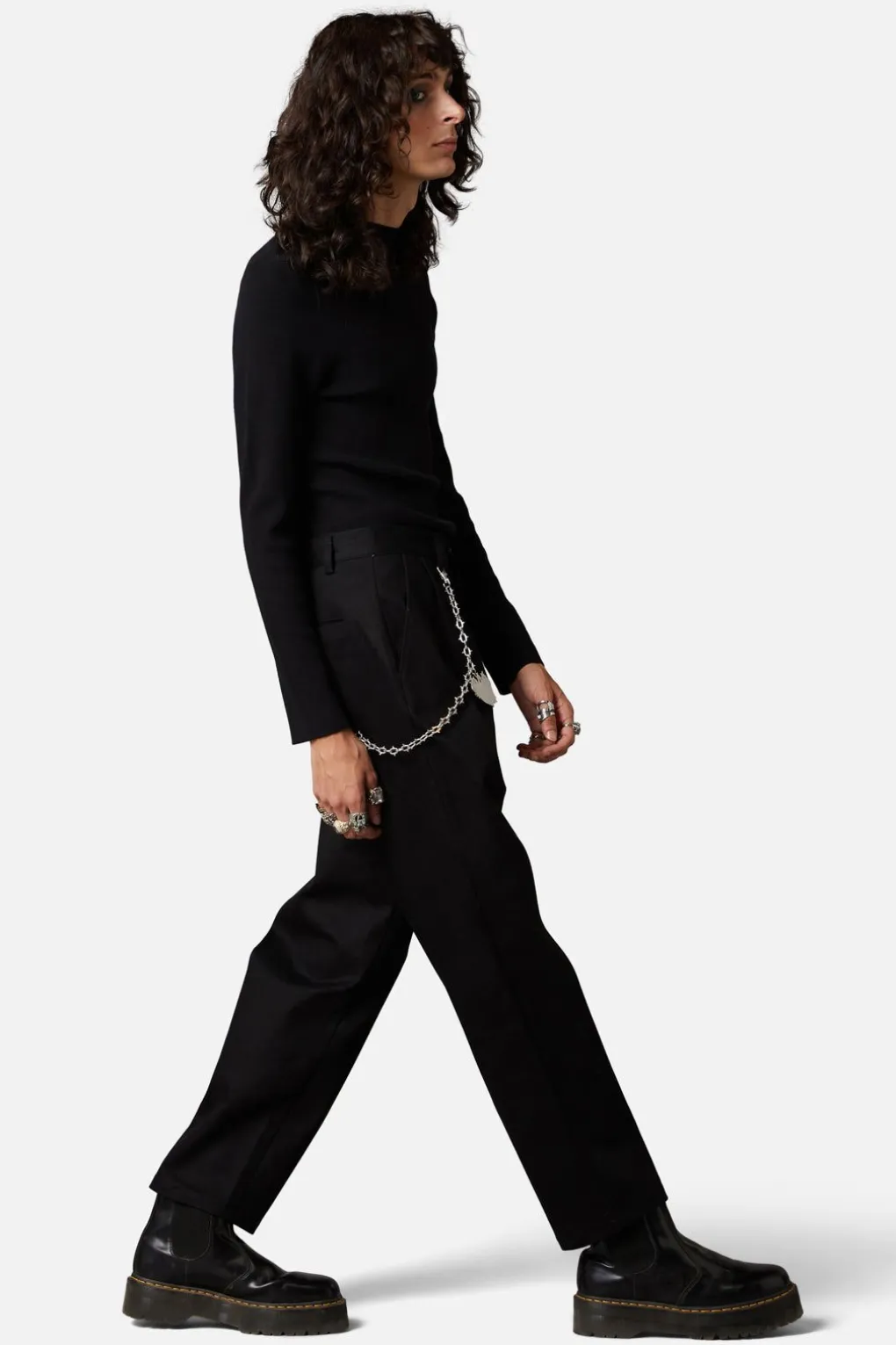 Tapered Denim Pants