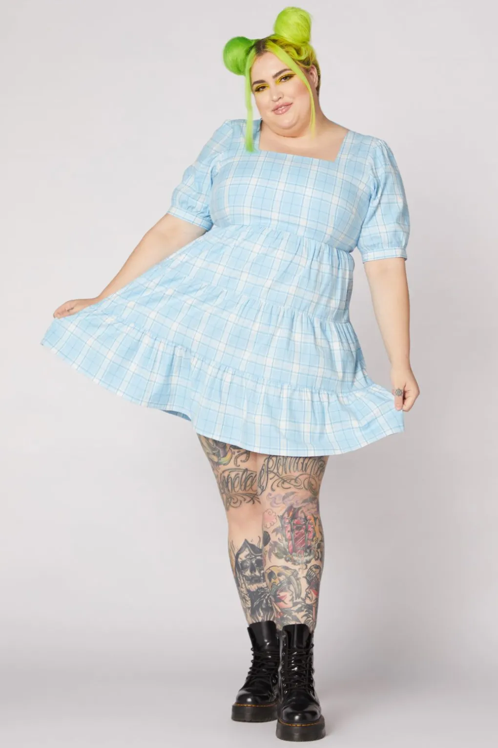 Tartan Mood Ruffle Dress