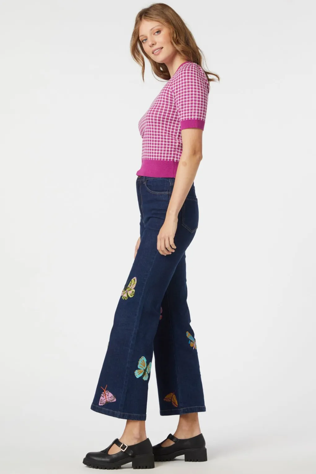 Taylor Check Knit Top