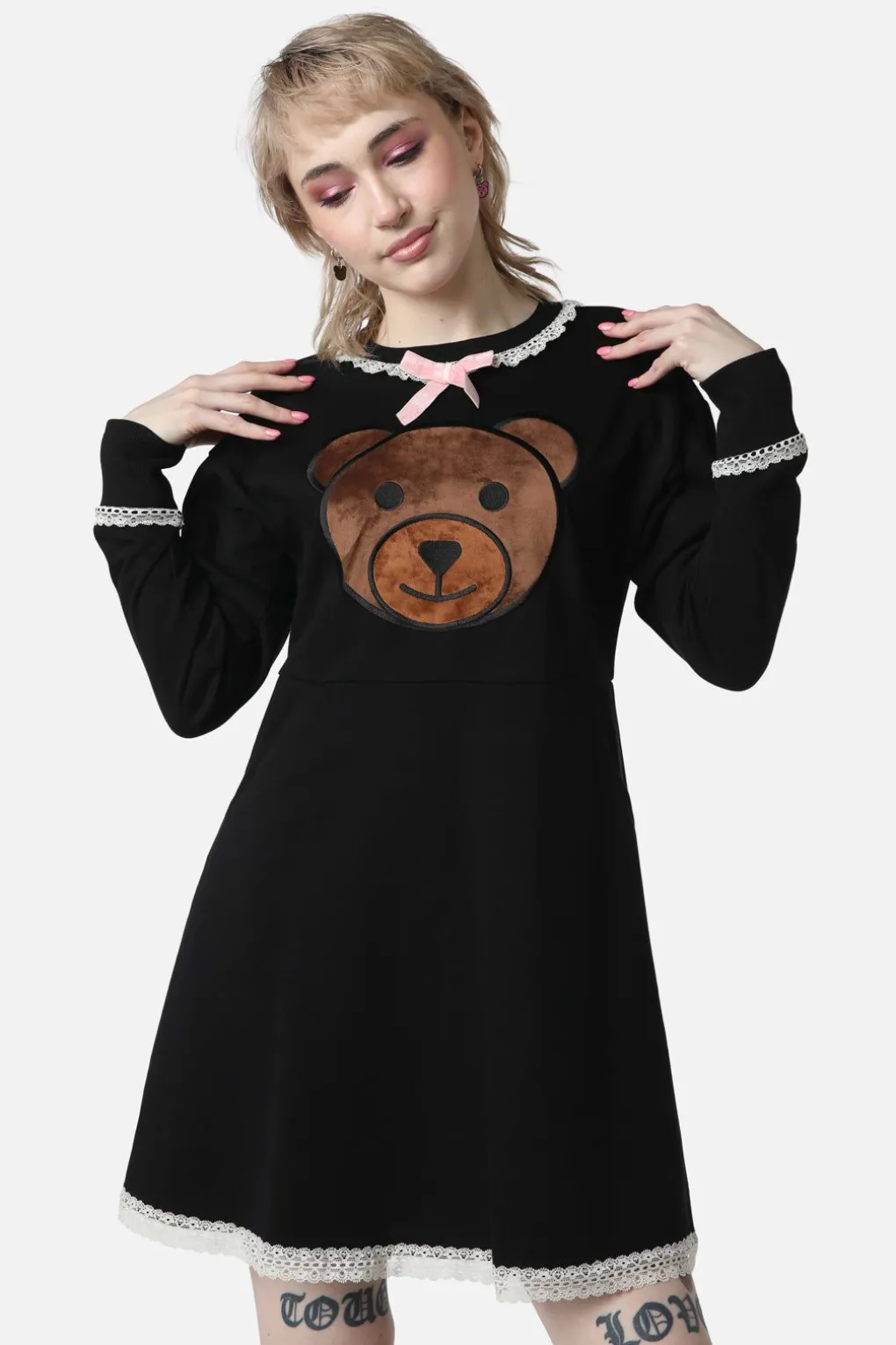 Teddy Lace Jersey Dress