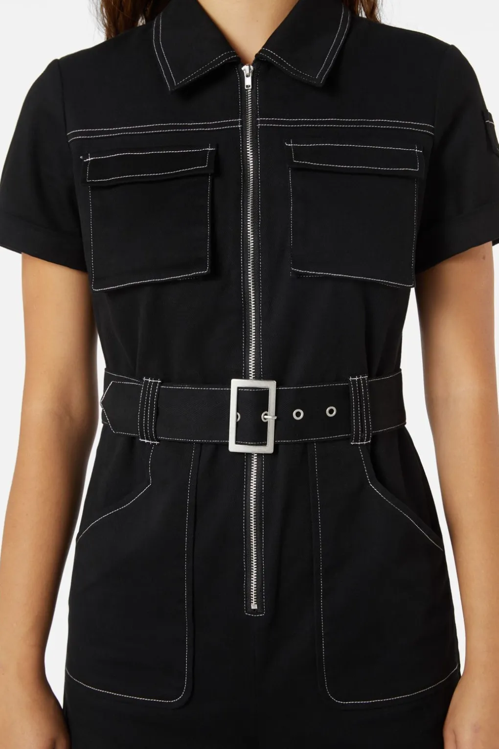 The End Contrast Stitch Jumpsuit