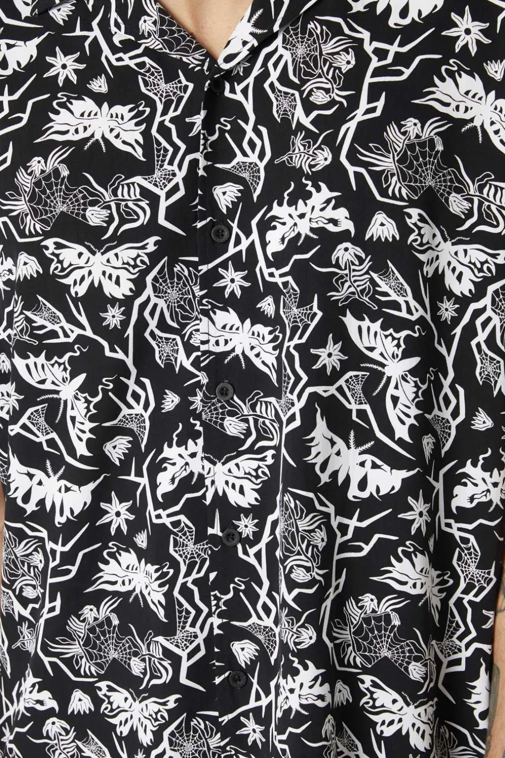 To The Butterflies Printed Short Sleeve Shirt