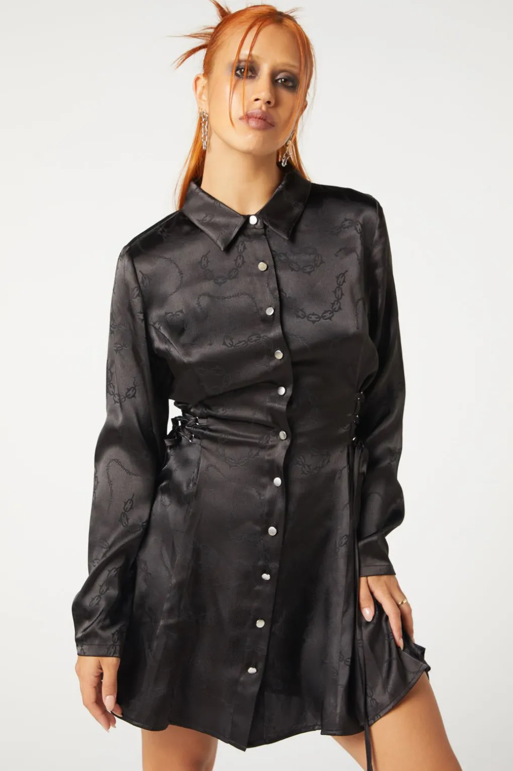 Under Sentence Satin Dress