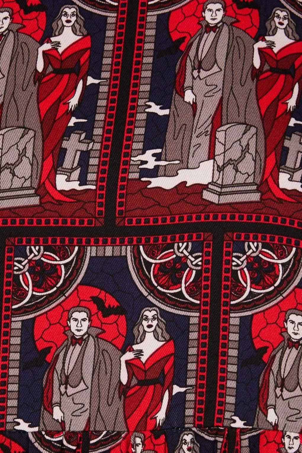 Vampire Goth Print Dress