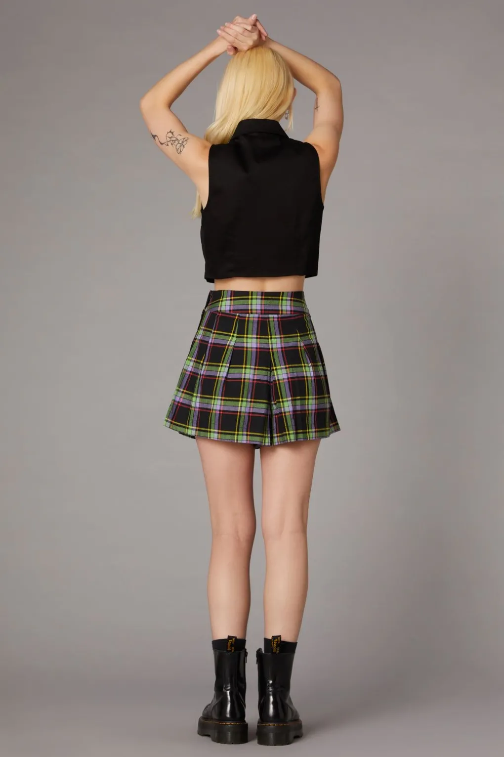 Vivid Tartan Goth Skort