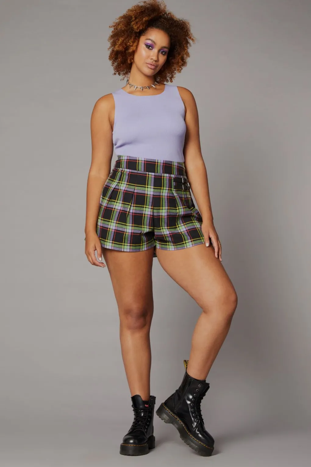 Vivid Tartan Goth Skort