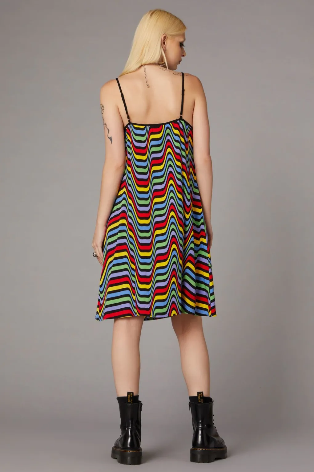 Warped Print Dress